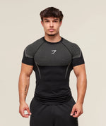 Gymshark Onyx 5.0 Seamless T-Shirt - Black/Light Grey