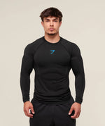 Gymshark Onyx 5.0 Seamless Long Sleeve T-Shirt - Black/Onyx Grey