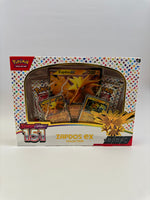 Pokemon TCG Scarlet & Violet 151 Zapdos ex Collection Box SEALED