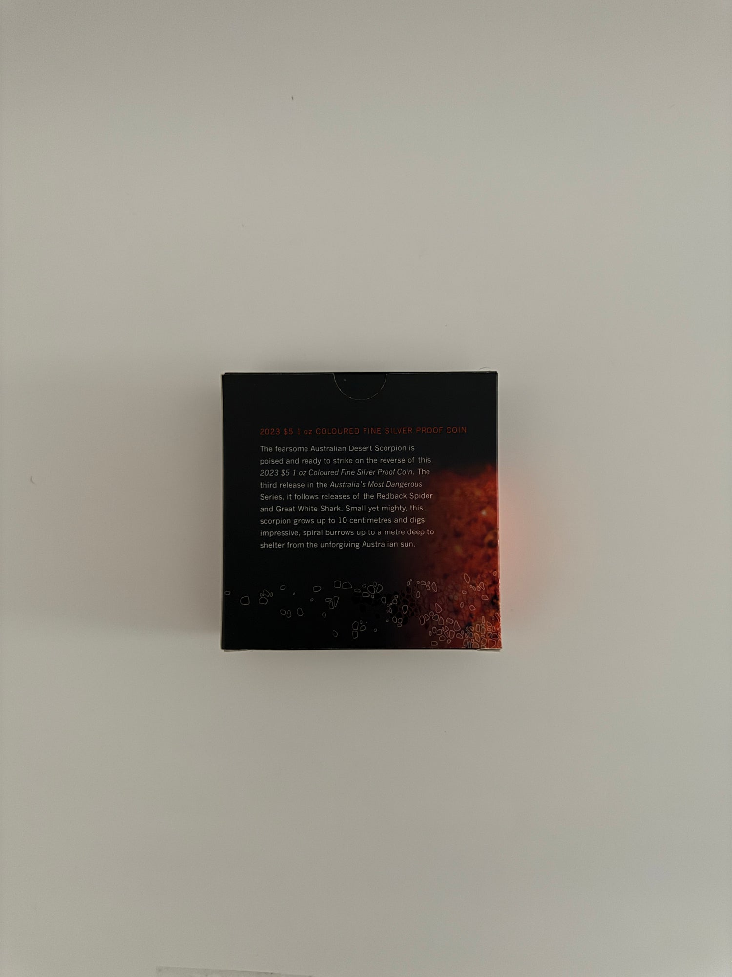 2023 Most Dangerous Desert Scorpion 1oz Silver Coloured Proof Coin